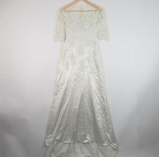Wedding Dress Unbranded Ladies Small Ivory Embroidered Pearl Beaded Bride  