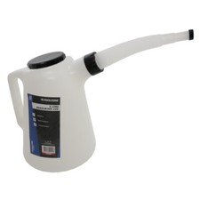 5 Litre Oil Measuring Jug With Pouring Spout and Lid for Petrol Diesel Fuel etc
