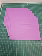 6x Handwriting School Exercise Books Writing Children's Class Purple 20x16cm