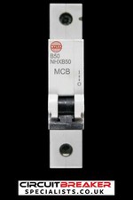 WYLEX 50 AMP CURVE B 6kA MCB