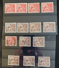 GB GEORGE V 1924/1925 WEMBLEY STAMPS ON CARDS MINT & USED