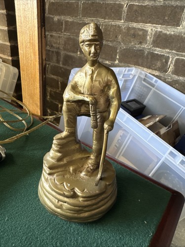 Vintage cast brass coal - vintage, miner