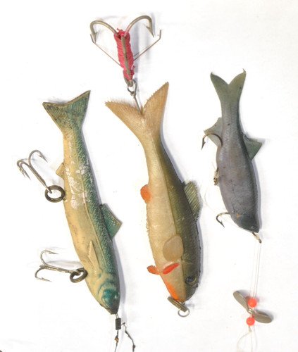 Vintage rubber minnow fish - 3,