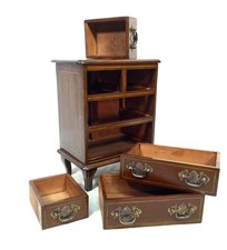 Antique Miniature 19th Century Wooden Apprentice Furniture Chest of Drawers 1890