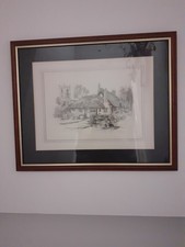 Vintage Drawing The Plough inn pencil drawing by Glenda Rae...