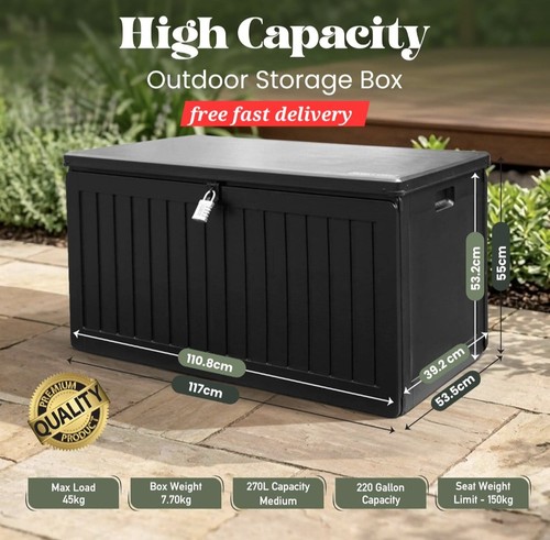 Large 270l patio - 270l, outdoor