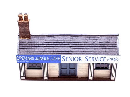 Corgi jungle cafe diorama - cafe,