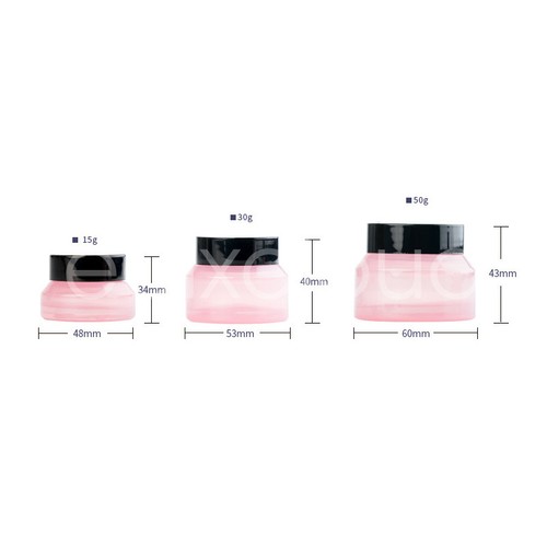 Pink glass 15g - 50g, empty