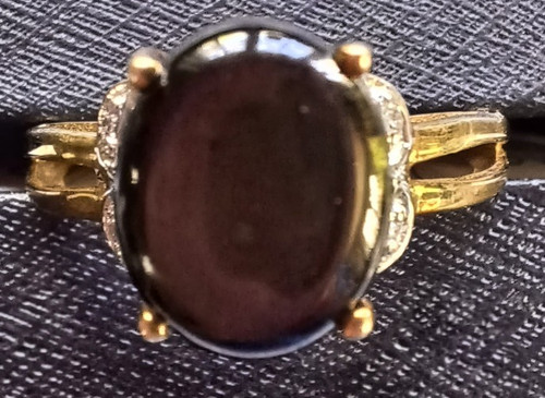 Black star sapphire - star, sapphire/diamond