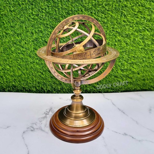 Engraved brass armillary - engraved,,