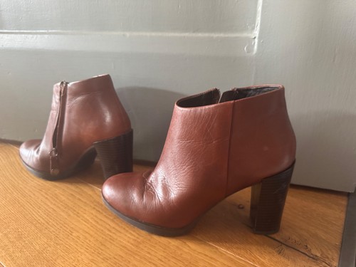 Geox brown leather block - leather,