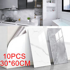 10Pcs Bathroom Kitchen Wall Panels PVC Cladding Shower Waterproof Tile Sticker