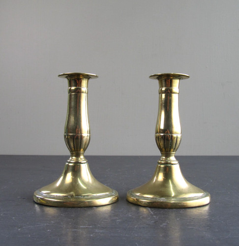 Pair antique georgian brass - of,