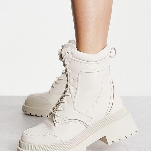 River island biker - boots, cream