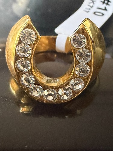 Mens horseshoe signet ring - horseshoe,