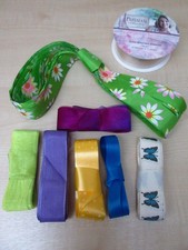 Ribbon Bundle - Satin Organza Printed Flower - Various Widths & Lengths Over 38m