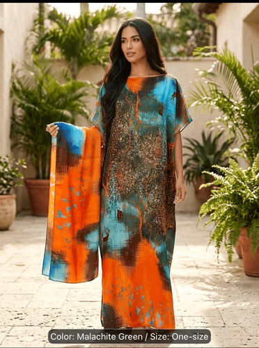 Elegant floral printed long - elegant,