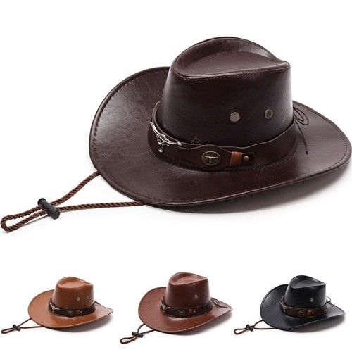 Cowboy hat men real leather - real,