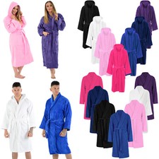 Velour terry towel bath robe - terry,