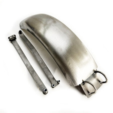 Universal Motorcycle Bobber/ Custom Mudguard 150mm With Brackets Plain Metal
