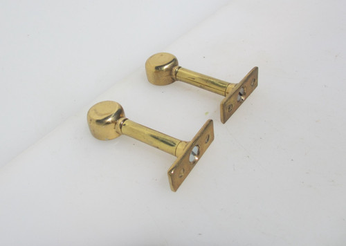 Retro brass pole holder - brass,