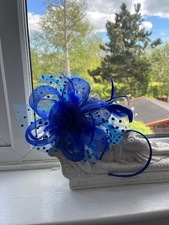 Royal Blue Fascinator comes