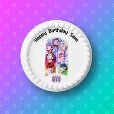 BTS pre-cut Edible Icing Cake