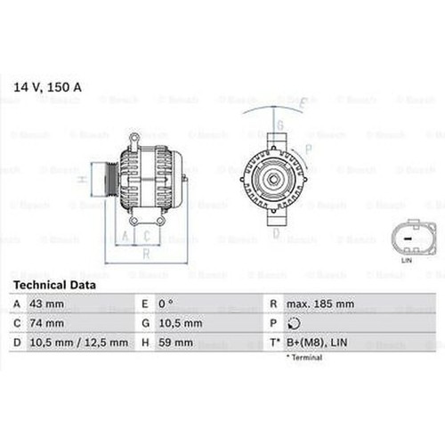 Alternator bosch 986 - 0, 082