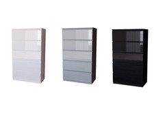 Modern gloss drawer chest of - gloss, 5