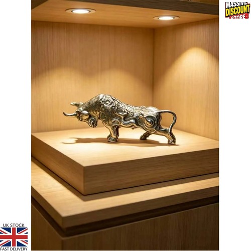Brass bull figurine lucky - brass,