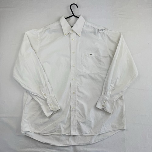 Vintage lacoste white button - vintage,