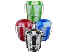 3L Litre Plastic Bucket Bin with Lid And Metal Handle Home Commercial Campaign