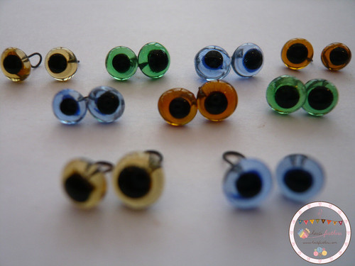 Heidifeathers glass eyes - glass, 4mm