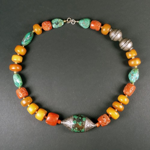 Vintage tibetan style necklace - vintage,