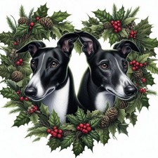 Greyhound Christmas Card for