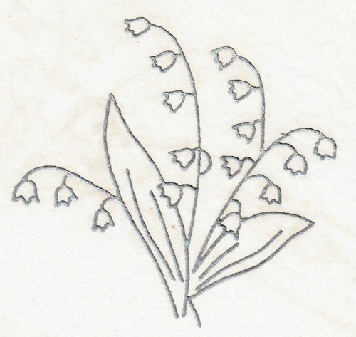 Vintage embroidery transfer - vintage,