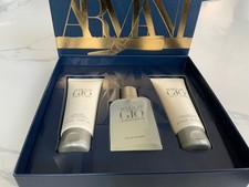 ARMANI aqua di gio 50 ml edt/75ml shower gel/ 75 ml aftershave balm
