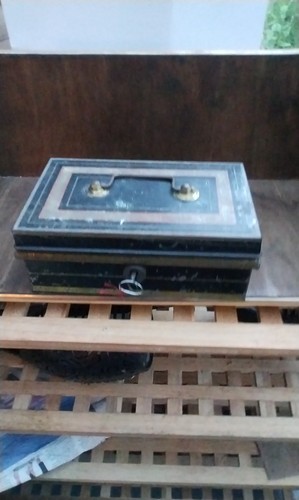 Metal cash box with - with, and