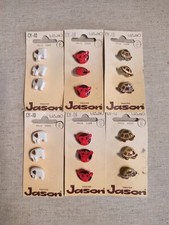 Cute Vintage Small Novelty Shank Buttons Elephant Monkey Tortoise Carded Jason 