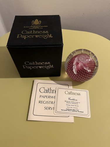 Caithness paperweight cauldron - caithness,