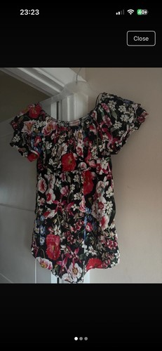 Zara floral shoulder top size - shoulder,