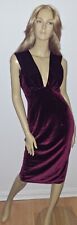 Stunning Wine Coloured Evening Dress By Boohoo Size 14 Going Out Velvet Feel