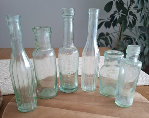Assorted vintage glass - 6x,