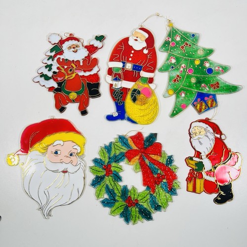 Vintage christmas stain glass - vintage,