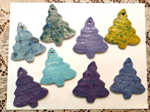 Christmas tree ornaments - tree, hand
