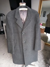 Genuine Mens CROMBIE overcoat, Macintosh, Trench coat, PURE WOOL. ABERDEEN.