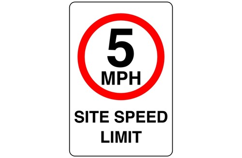 5mph site speed - speed, sign