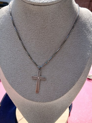 Vintage stirling silver cross - vintage,