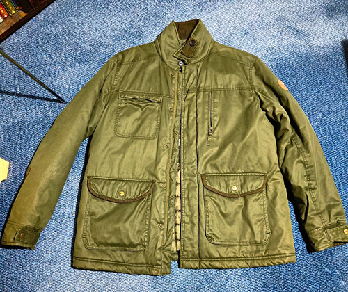 Weird fish wax jacket green - wax,