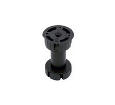 4x KITCHEN CABINET PLINTH FEET/LEGS + 2 CLIPS - BLACK CARCASE UNIT BASE LEGS